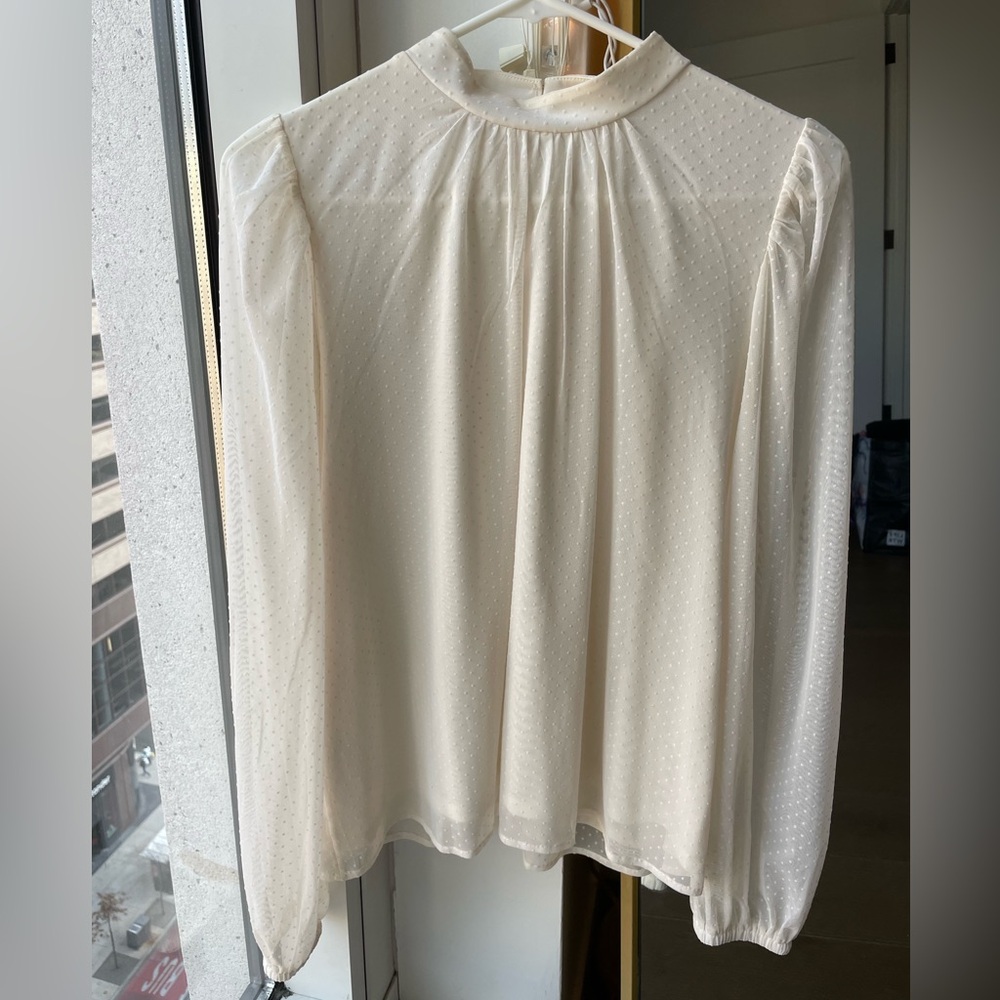 LOFT cream colored dress shirt